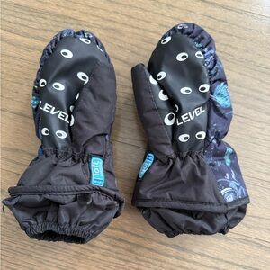 Kids' Black Galaxy Mittens